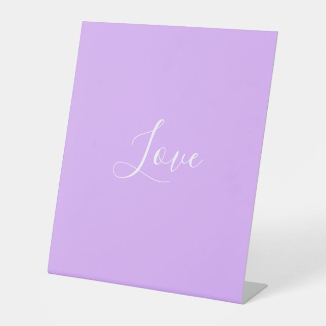 Expositor En L Personalizado Pastel Mauve Boda Minimalista de col (Anverso)