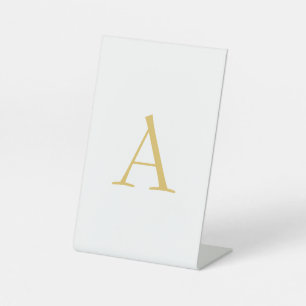Expositor En L Personalizado profesional de monograma dorado