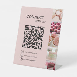 Expositor En L Personalizado QR Código Panadería Cafetería