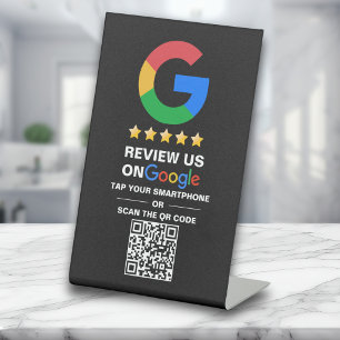 Expositor En L Personalizado simple Código Qr Revisión de Google