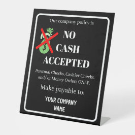 Expositor En L Personalizado Sin efectivo aceptado | Negra modern