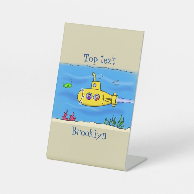 Expositor En L Personalizado submarino feliz (Anverso)