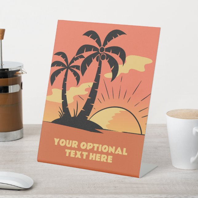 Expositor En L Personalizado Texto Isla tropical Atardecer (In Situ)