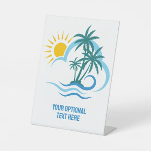 Expositor En L Personalizado Texto Islas Tropicales