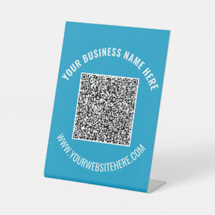 Expositor En L Personalizado tu código QR y Rótulo de datos de te