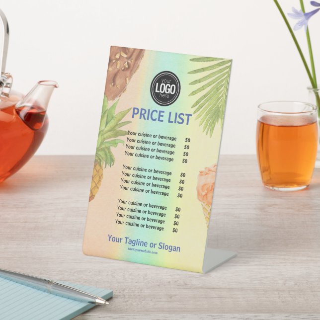 Expositor En L Personalizar el logotipo comercial helado acuarela (In Situ)