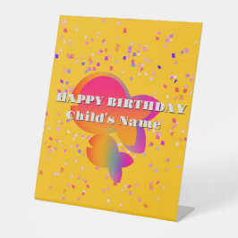 Expositor En L Personalizar niños de peces Feliz cumpleaños amari