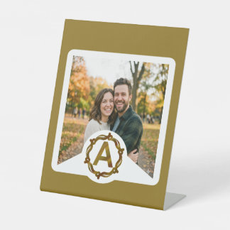 Expositor En L Personalized Artisan Monogram A | Wood Frame