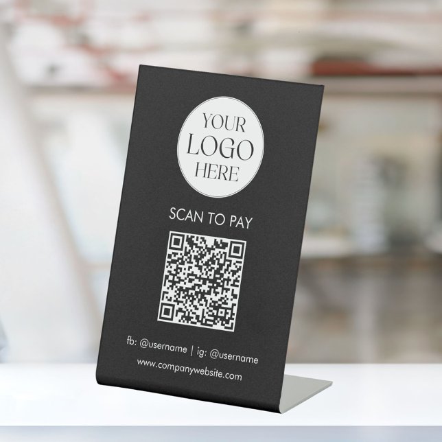 Expositor En L Personalized Business Logo QR Code Simple Modern (In situ)