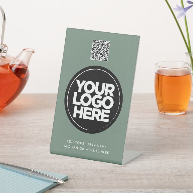 Expositor En L Personalized Logo and Text Simple Qr Code (In Situ)