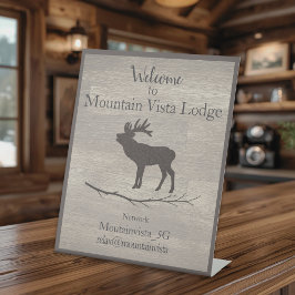 Expositor En L Personalized Mountain Lodge Guest WiFi Sign