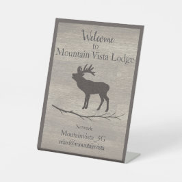 Expositor En L Personalized Mountain Lodge Guest WiFi Sign