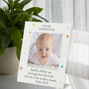 Expositor En L Personalized Pedestal Sign for Baby Birth - Psalm
