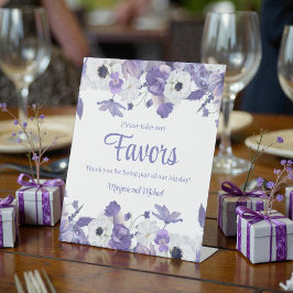 Expositor En L Personalized Violet Purple Flowers Wedding