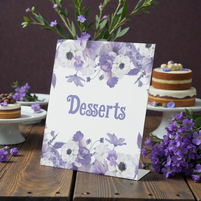 Expositor En L Personalized Violet Purple Flowers Wedding (Subido por el creador)