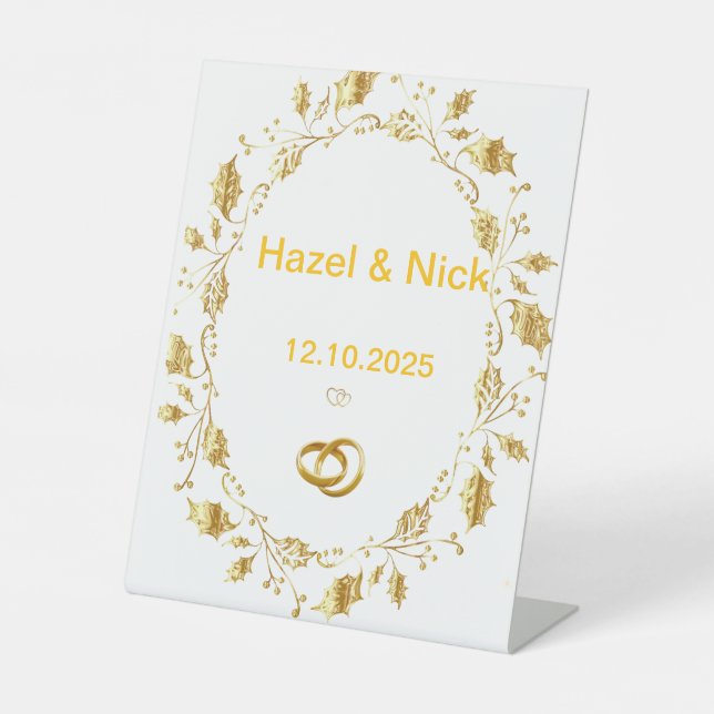 Expositor En L Personalized Wedding sign  (Anverso)