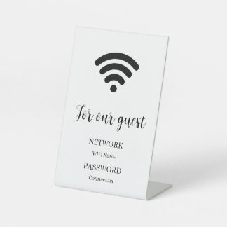Expositor En L Personalized WiFi Password Display Pedestal Sign