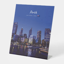 Expositor En L Perth, Australia - Horizonte de la ciudad de noche