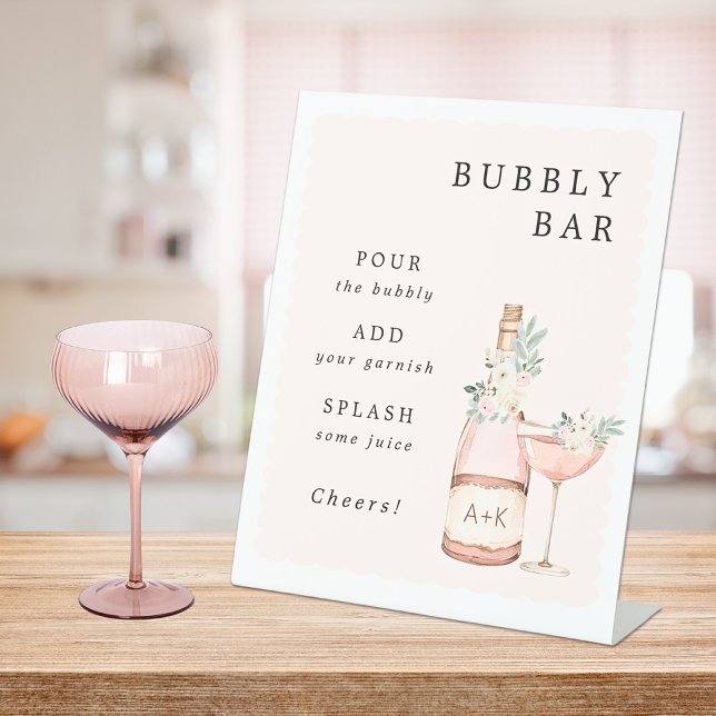 Expositor En L Petales y Prosecco Bridal Shower Bubbly Bar (Subido por el creador)