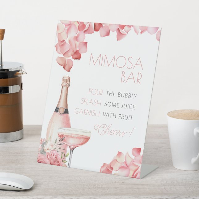 Expositor En L Petales y Prosecco Mimosa Bar Bridal Shower (In Situ)