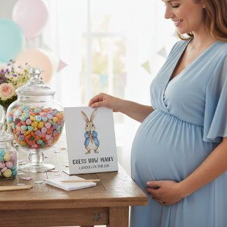 Expositor En L Peter Rabbit “Guess How Many” Baby Shower Game