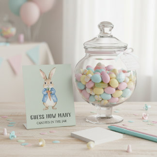Expositor En L Peter Rabbit “Guess How Many” Baby Shower Game