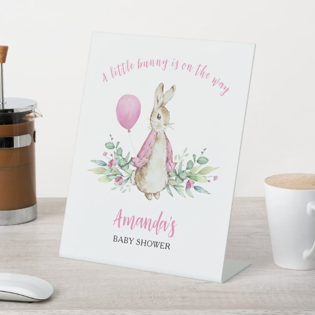 Expositor En L Peter Rabbit Pink Baby Shower (In Situ)