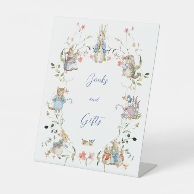 Expositor En L Peter the Rabbit Wildflower Baby Shower (Anverso)