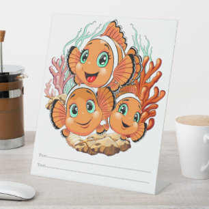 Expositor En L Pez payaso Dibujo animado lindo Familia Submarino