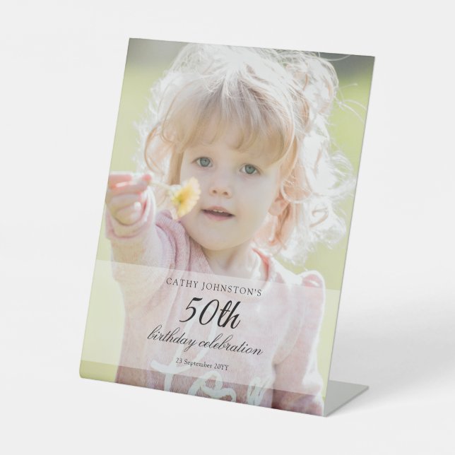 Expositor En L Photo 50th Birthday Tabletop (Anverso)