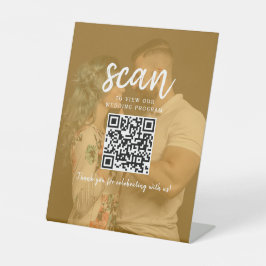 Expositor En L Photo QR Code Wedding Program