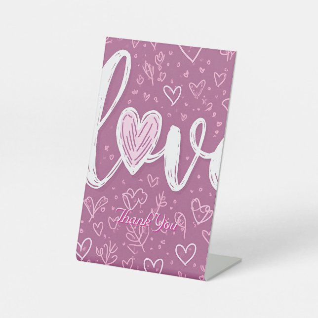 Expositor En L Pickets de la mesa de invitaciones de la fiesta de (Anverso)