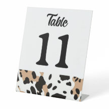 Piel de vaca de número de tabla Imprimir