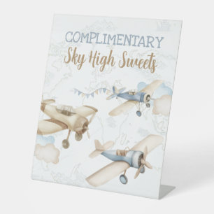 Expositor En L Piloto de Avión Aviador Cumpleaños 1º Altísimo Dul