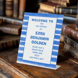 Expositor En L Pinceles Stripes Bar Azul Bat Mitzvah PERSONALIZAD