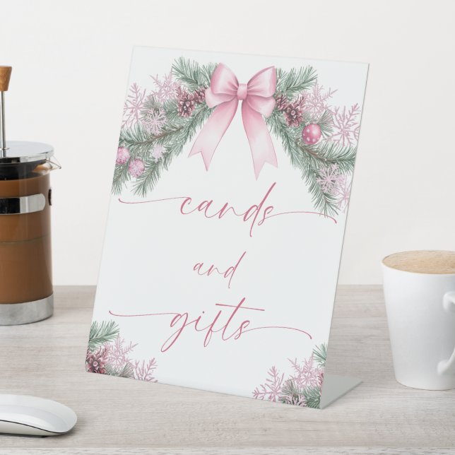 Expositor En L Pink Bow Christmas Cards and Gifts (In Situ)