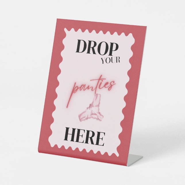 Expositor En L Pink drop your panes here game sign (Anverso)