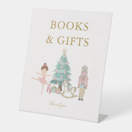 Expositor En L Pink Nutcracker Baby Shower Books & Gifts Sign