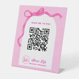 Expositor En L Pink Ribbon Wedding Gate Payment