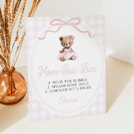 Expositor En L Pink Tutu Teddy Bear Baby Shower Mimosa Bar