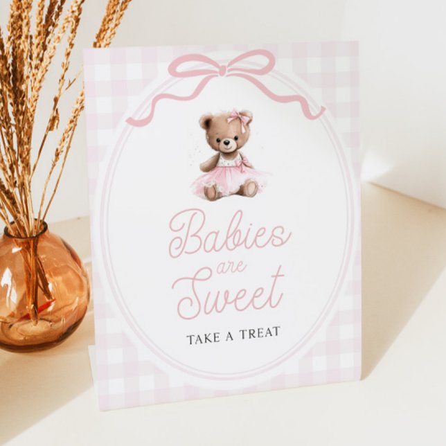 Expositor En L Pink Tutu Teddy Bear Baby Shower Sweets Table (Subido por el creador)