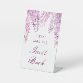 Expositor En L Pink Wisteria Guest Book
