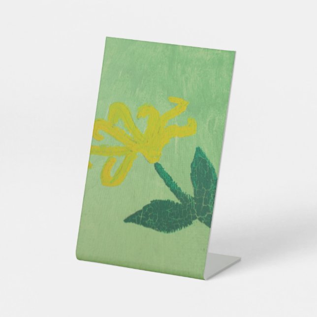 Expositor En L Pintura de Flor Amarilla (Anverso)