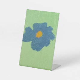 Expositor En L Pintura de Flor Azul