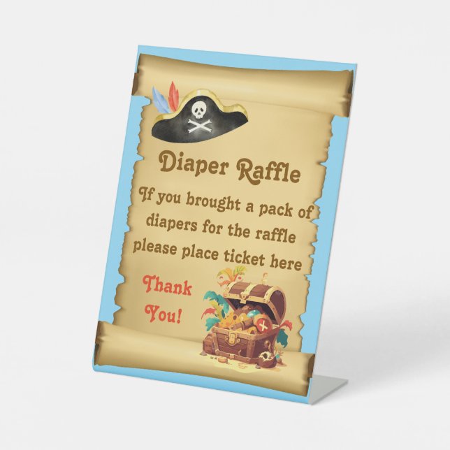 Expositor En L Pirate Diaper Raffle (Anverso)