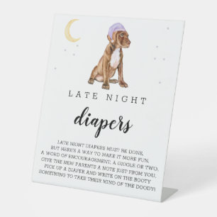Expositor En L Pit Bull Tarde Noche Diapers Beagle Watercolor Rót