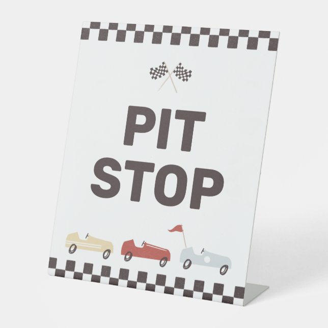 Expositor En L Pit Stop Two Fast Race Car Birday Snack Table (Anverso)