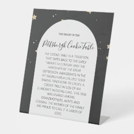 EXPOSITOR EN L PITTSBURGH COOKIE TABLE RÓTULO BODA