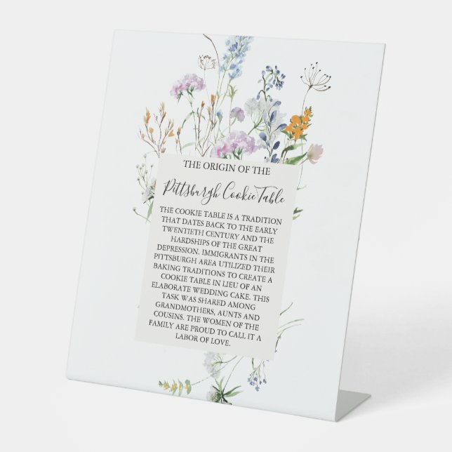 EXPOSITOR EN L PITTSBURGH COOKIE TABLE RÓTULO BODA (Anverso)