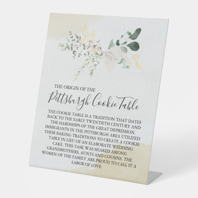 EXPOSITOR EN L PITTSBURGH COOKIE TABLE RÓTULO BODA (Anverso)
